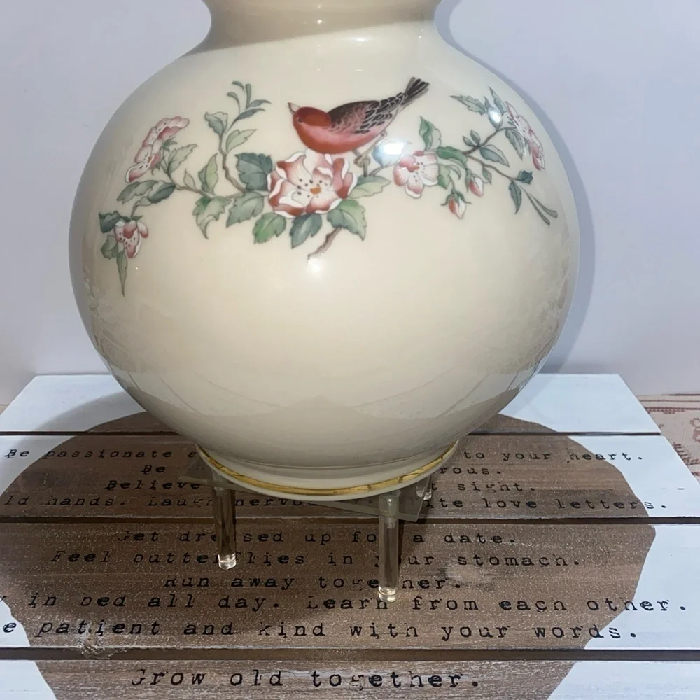 Vintage Lenox Serenade 7”‎ Porcelain Globe Vase